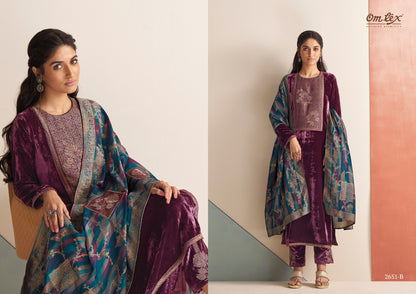 Nithya Omtex Velvet Pant Style Suits