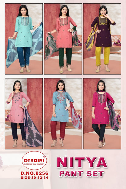Nitya-8256 Dt Devi Silk Girls Readymade Suits