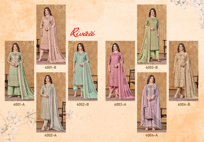 Nivedita Rivaa Jaam Satin Pant Style Suits