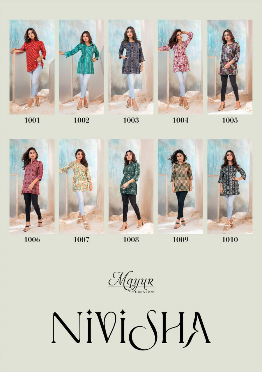 Nivisha Mayur Creation Reyon Stylish Tops