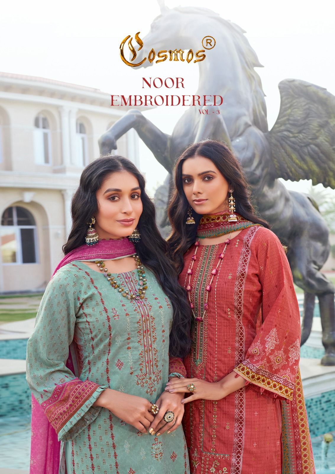 Noor Embroidered Vol 3 Cosmos Fashion Lawn Karachi Salwar Suits