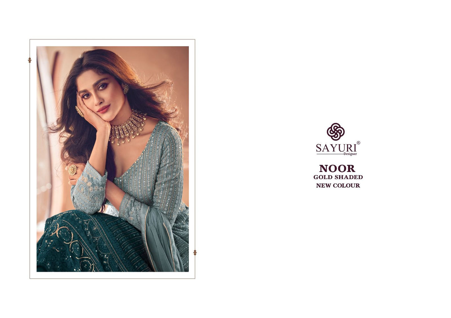 Noor Gold Shaded New Colours Sayuri Georgette Readymade Skirt Style Suits
