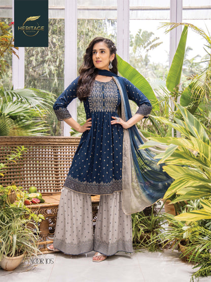 Noor Heritage Readymade Sharara Suits