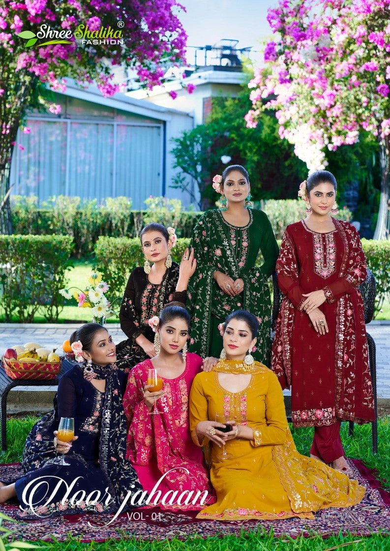 Noor Jahaan Vol 1 Shree Shalika Fashion Georgette Pant Style Suits