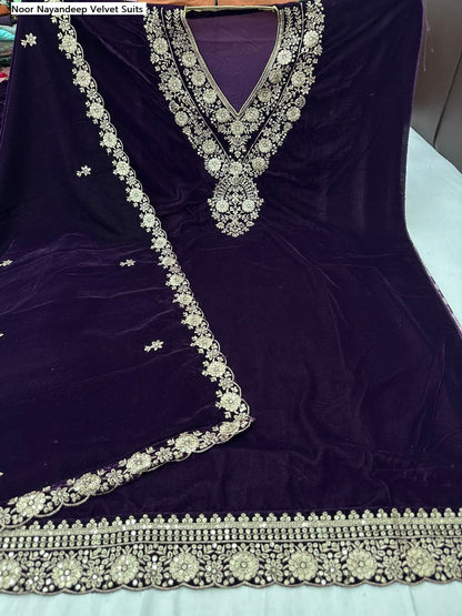 Noor Nayandeep Velvet Suits