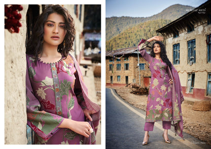 Noori Mumtaz Arts Viscose Muslin Pant Style Suits