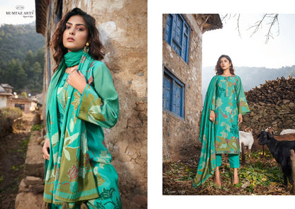 Noori Mumtaz Arts Viscose Muslin Pant Style Suits
