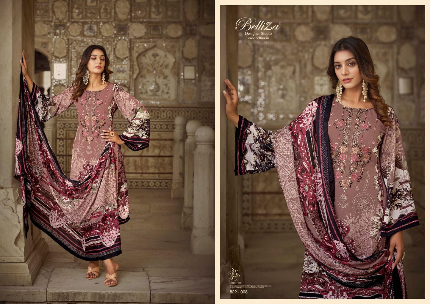 Nooriyat Belliza Designer Studio Crepe Karachi Salwar Suits