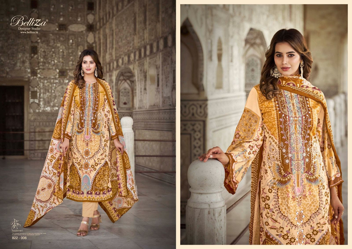 Nooriyat Belliza Designer Studio Crepe Karachi Salwar Suits
