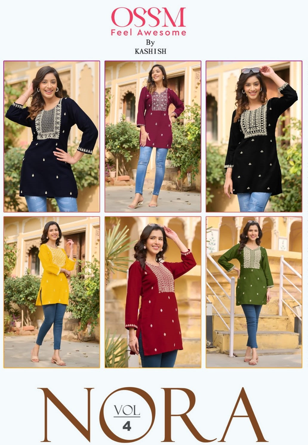 Nora Vol 4 Ossm Reyon Short Kurtis