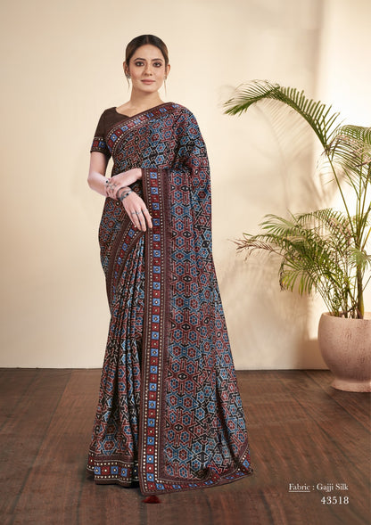 Norita 43500 Series-Nirvi Mahotsav Gaji Silk Sarees