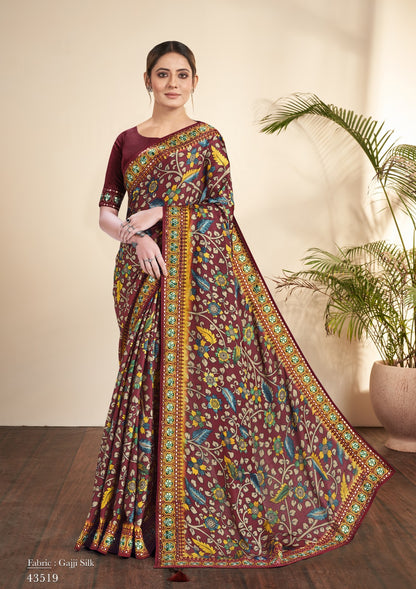 Norita 43500 Series-Nirvi Mahotsav Gaji Silk Sarees