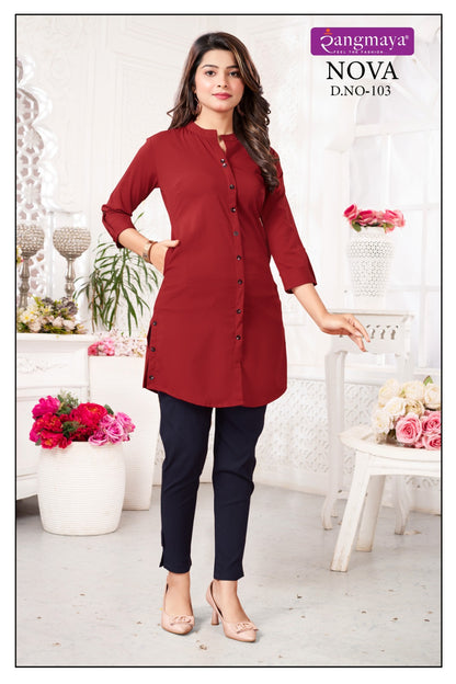 Nova Rangmaya Designer Long Top