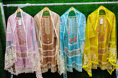 Nurham-2086 Afsana Organza Pakistani Readymade Suits