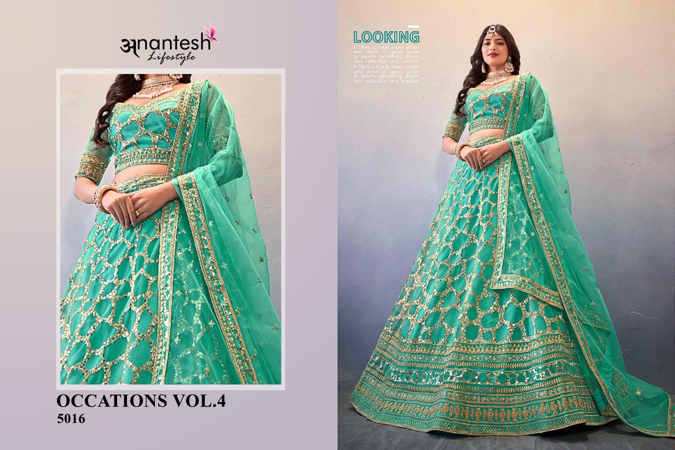 Occations Vol 4 Anantesh Butterfly Net Lehenga Choli