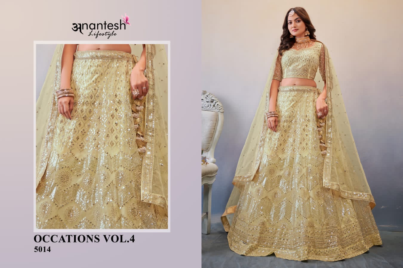 Occations Vol 4 Anantesh Butterfly Net Lehenga Choli