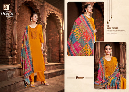 Ocean Edition 3 Alok Viscose Rayon Pant Style Suits