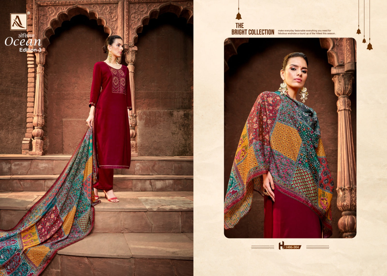 Ocean Edition 3 Alok Viscose Rayon Pant Style Suits