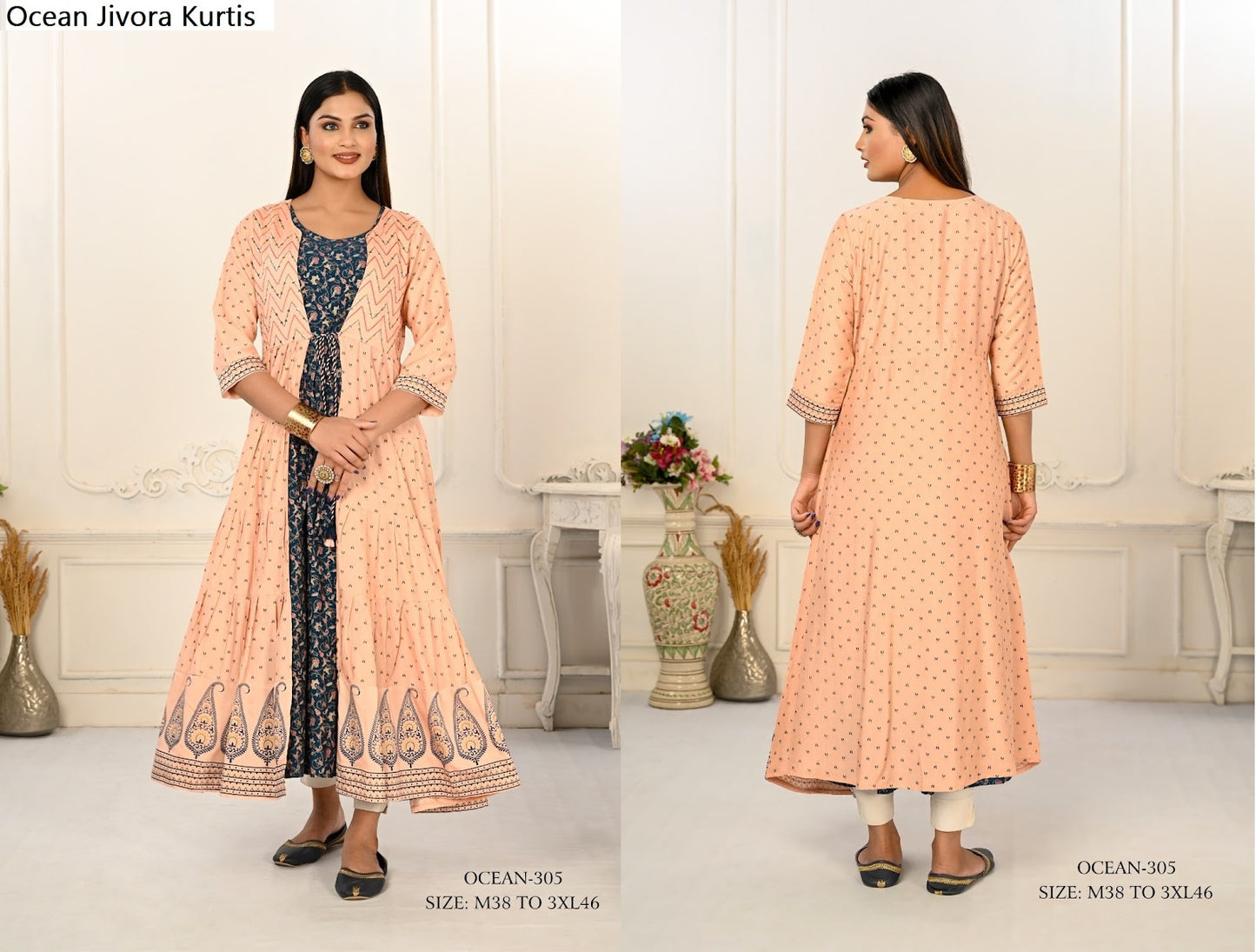 Ocean Jivora Cotton Kurtis