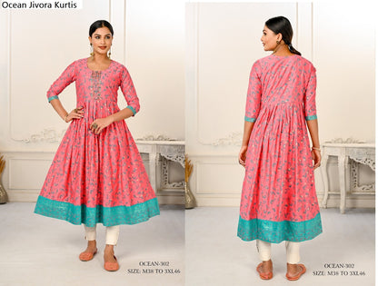 Ocean Jivora Cotton Kurtis