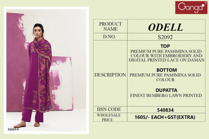 Odell 2092 Ganga Premium Plazzo Style Suits