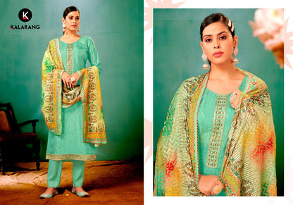 Ojal Kalarang Silk Plazzo Style Suits