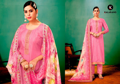 Ojal Kalarang Silk Plazzo Style Suits