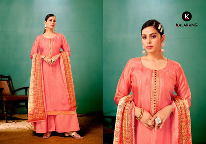 Ojal Kalarang Silk Plazzo Style Suits