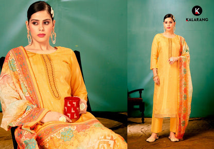 Ojal Kalarang Silk Plazzo Style Suits