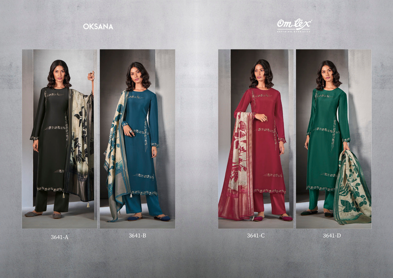 Oksana Omtex Organza Pant Style Suits