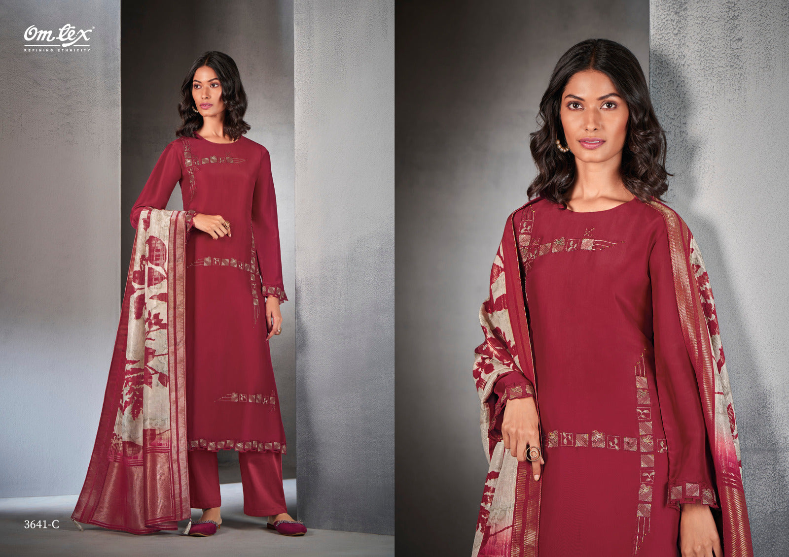 Oksana Omtex Organza Pant Style Suits