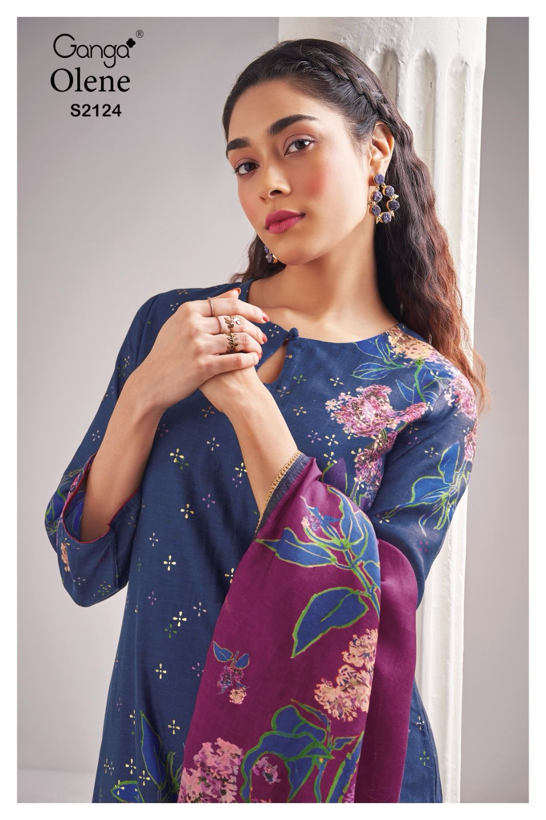 Olene 2124 Ganga Silk Plazzo Style Suits