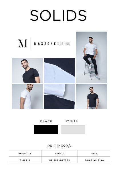 Olh E 3 Maxzone Clothing Cotton Mens Tshirts