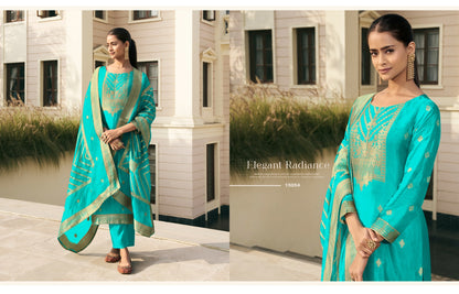 Olive-2 Zisa Silk Pant Style Suits