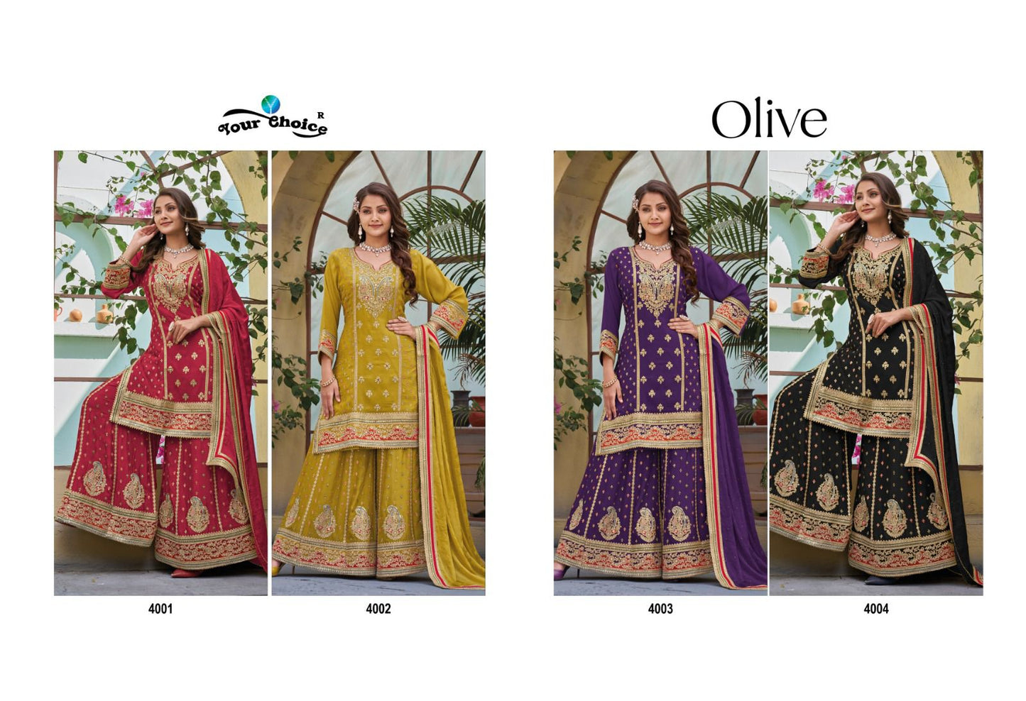 Olive-Ramadan24 Your Choice Chinon Pakistani Readymade Suits