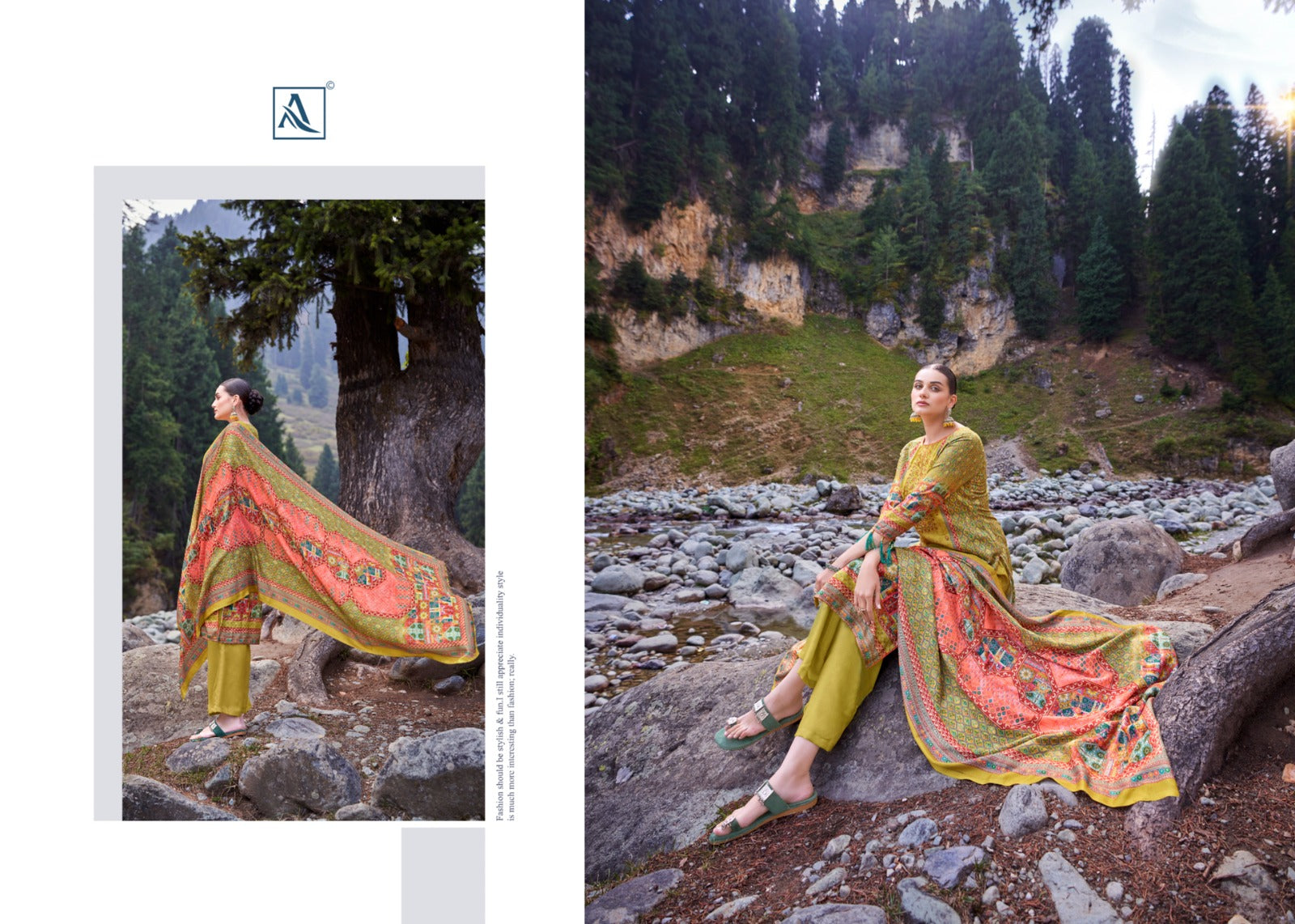 Olivia Alok Karachi Pashmina Salwar Suits