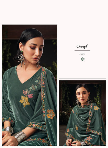 Ophelia Ganga Velvet Suits