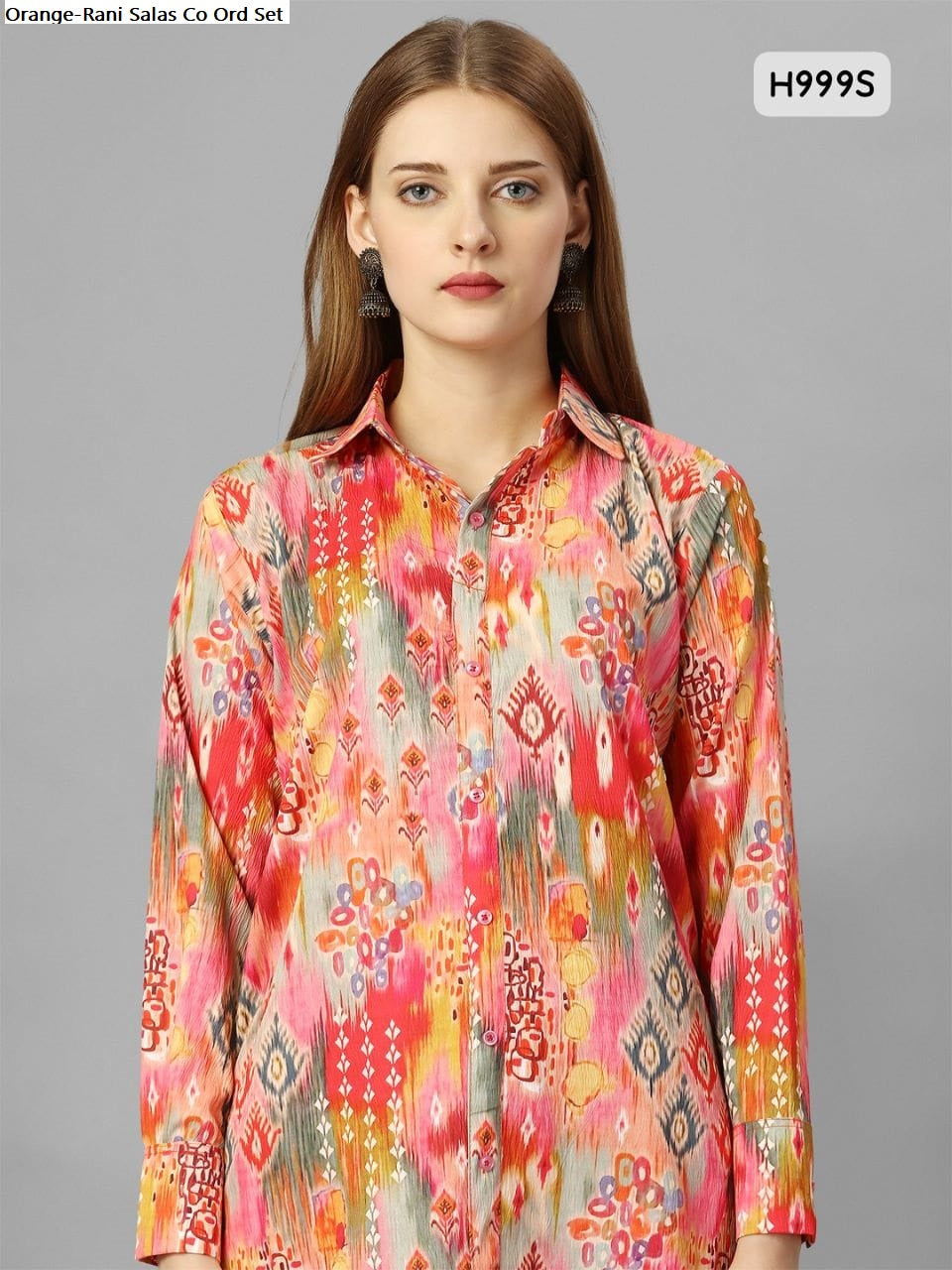 Orange-Rani Salas Muslin Co Ord Set