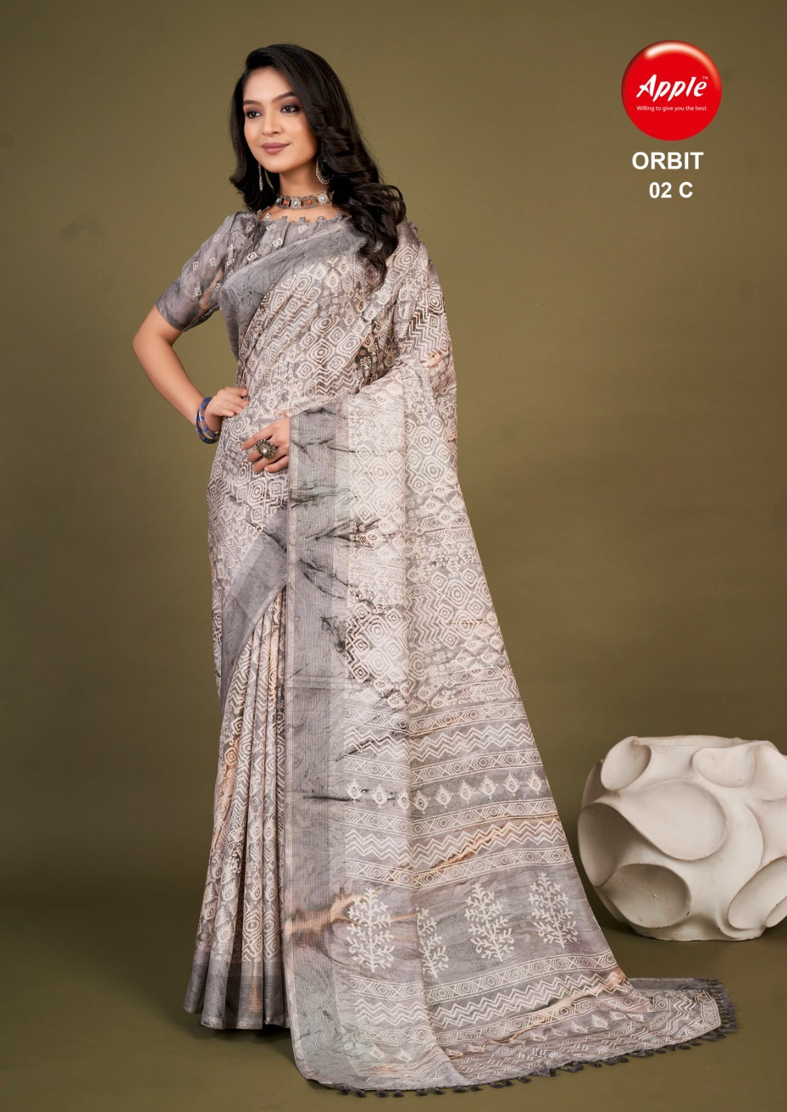 Orbit 2 Apple Cotton Silk Sarees