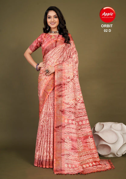 Orbit 2 Apple Cotton Silk Sarees
