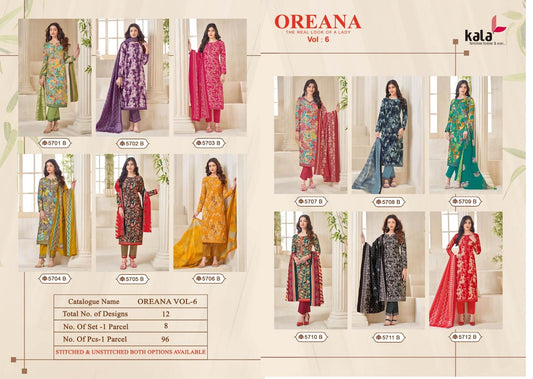 Oreana Vol 6 Kala Cotton Dress Material