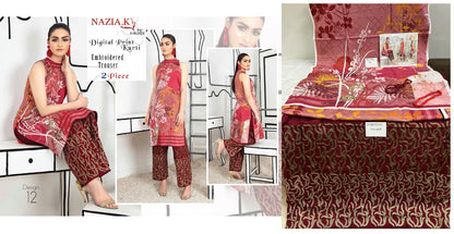 Original Pakistani Firdos Viscose Top Bottom Set