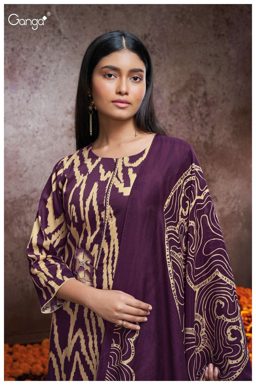 Orla 2120 Ganga Cotton Silk Plazzo Style Suits