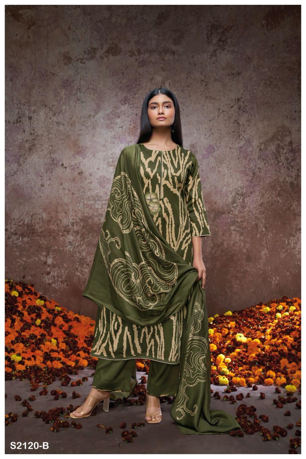 Orla 2120 Ganga Cotton Silk Plazzo Style Suits