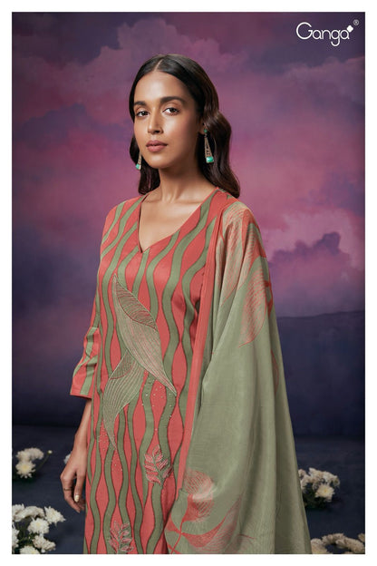 Ottilie 2170 Ganga Cotton Silk Plazzo Style Suits