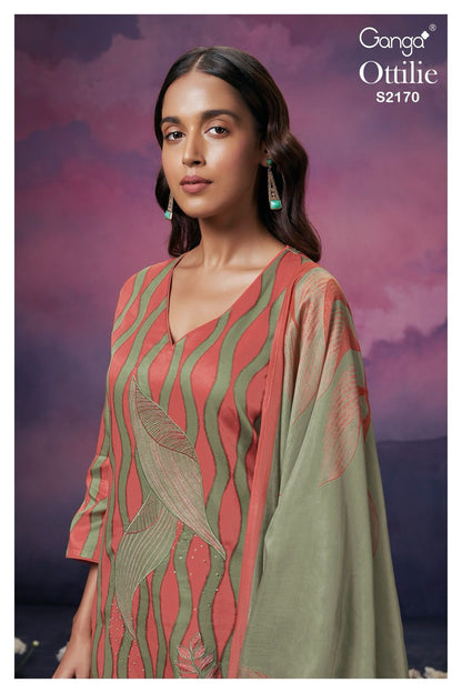 Ottilie 2170 Ganga Cotton Silk Plazzo Style Suits