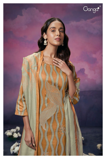 Ottilie 2170 Ganga Cotton Silk Plazzo Style Suits