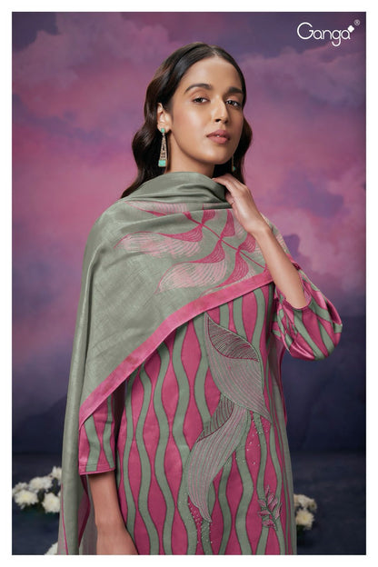 Ottilie 2170 Ganga Cotton Silk Plazzo Style Suits