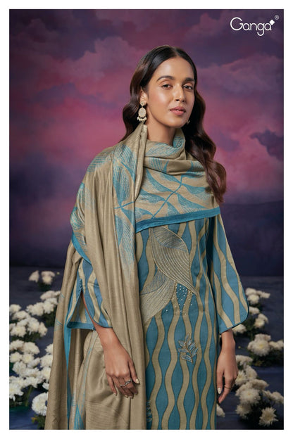 Ottilie 2170 Ganga Cotton Silk Plazzo Style Suits