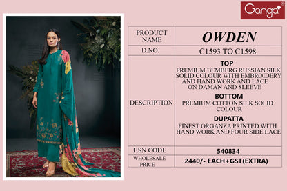 Owden Ganga Plazzo Style Suits